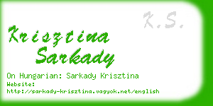 krisztina sarkady business card